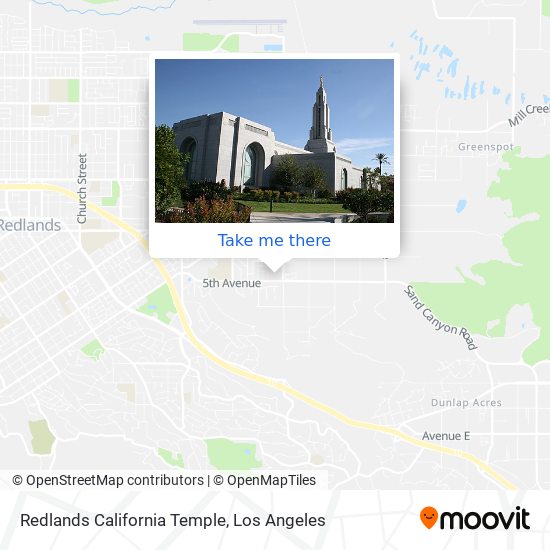 Mapa de Redlands California Temple