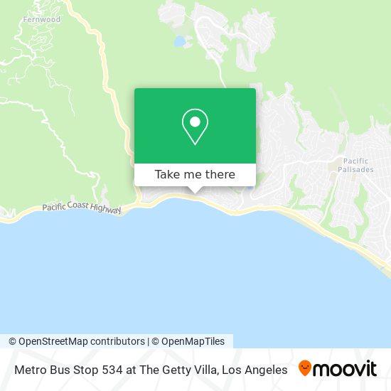 Metro Bus Stop 534 at The Getty Villa map