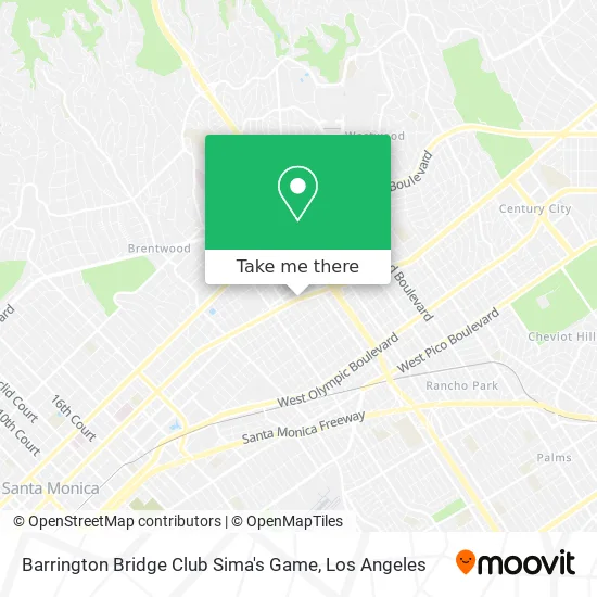Barrington Bridge Club Sima's Game map