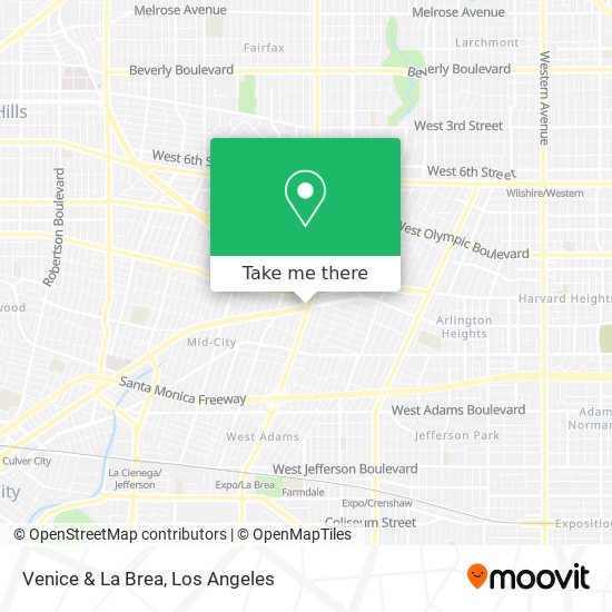 Venice & La Brea map