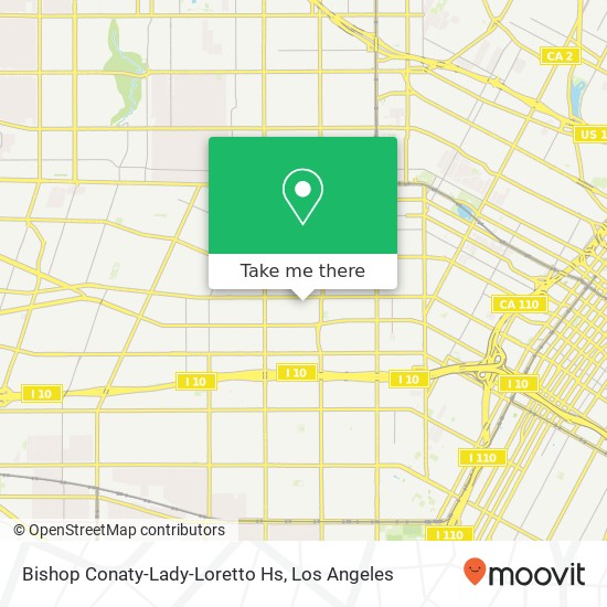 Bishop Conaty-Lady-Loretto Hs map