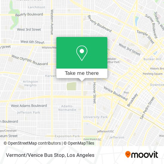 Vermont/Venice Bus Stop map