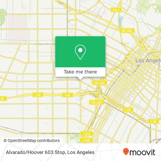 Alvarado/Hoover 603 Stop map