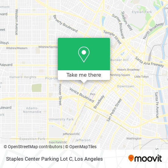 Staples Center Parking Lot C map