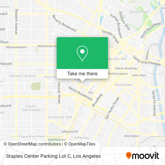 Staples Center Parking Lot C map