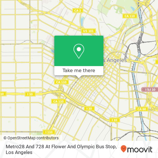 Mapa de Metro28 And 728 At Flower And Olympic Bus Stop