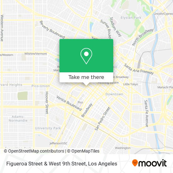 Figueroa Street & West 9th Street map