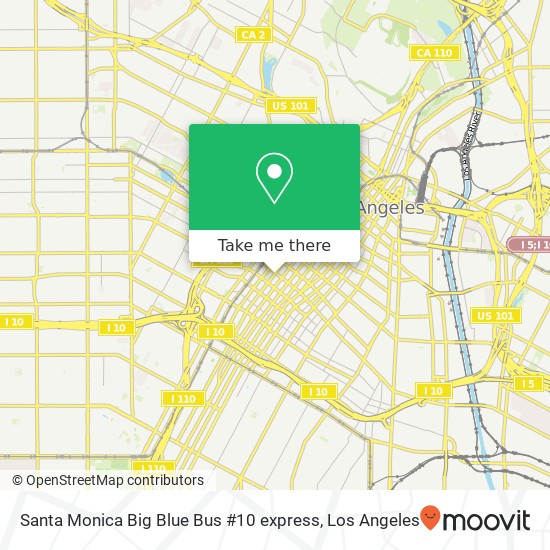 Mapa de Santa Monica Big Blue Bus #10 express