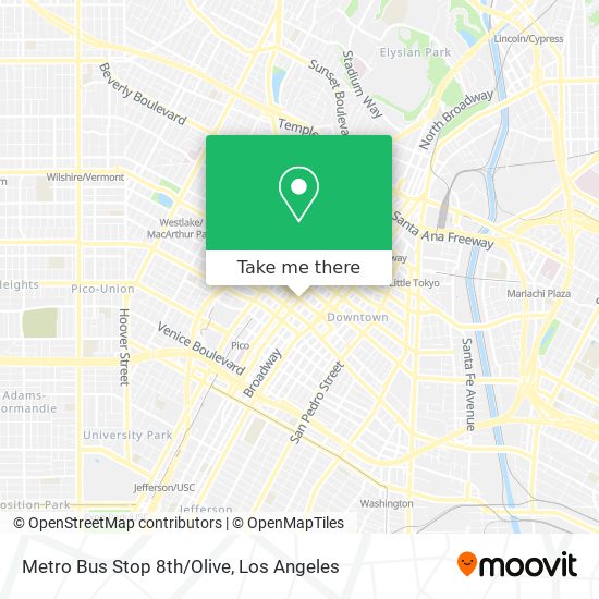 Mapa de Metro Bus Stop 8th/Olive
