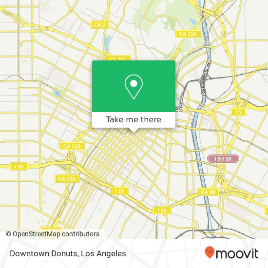 Mapa de Downtown Donuts