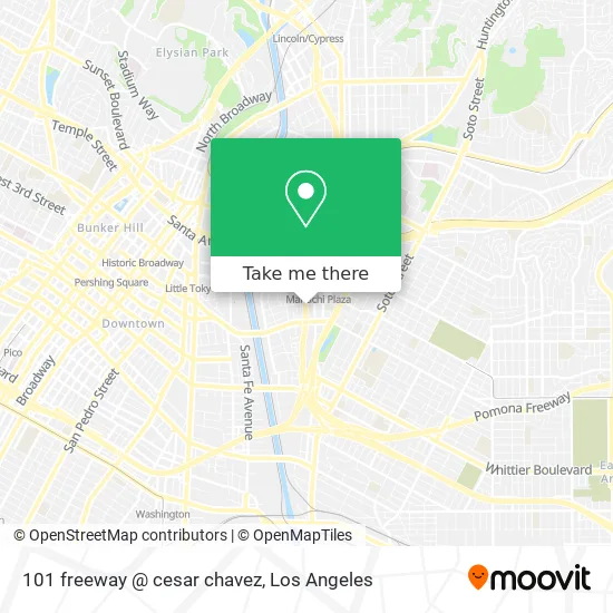 101 freeway @ cesar chavez map
