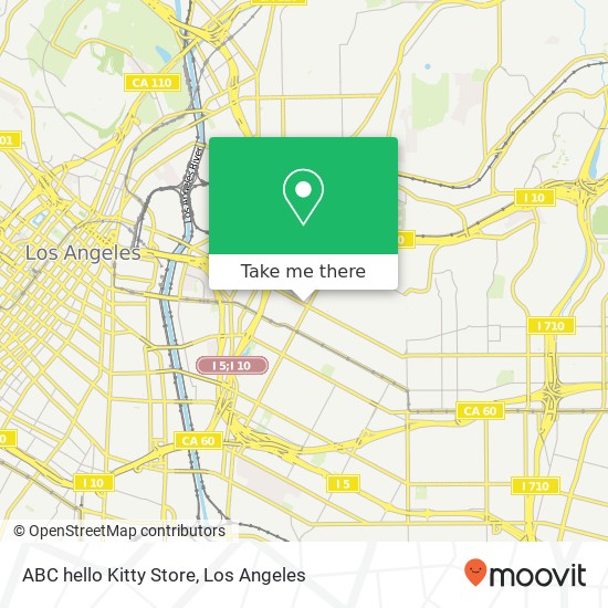 ABC hello Kitty Store map