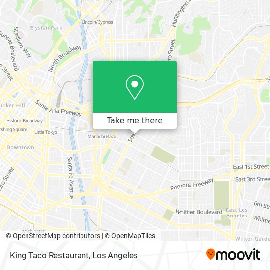 King Taco Restaurant map