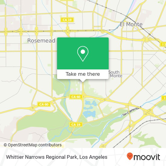 Mapa de Whittier Narrows Regional Park