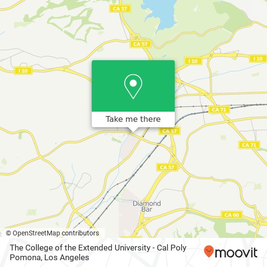 The College of the Extended University - Cal Poly Pomona map
