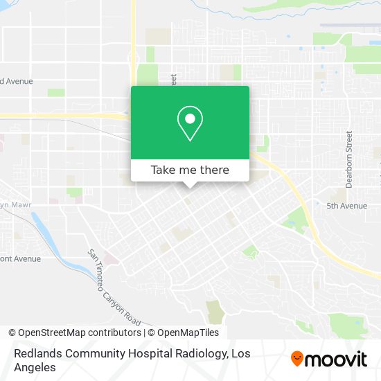 Redlands Community Hospital Radiology map