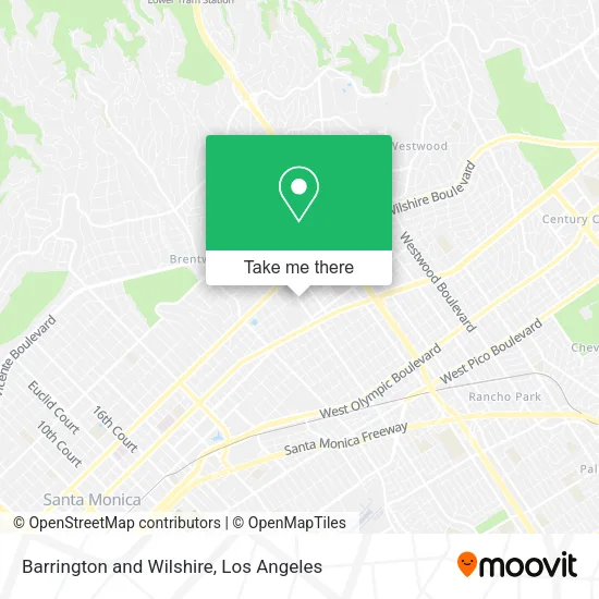 Barrington and Wilshire map