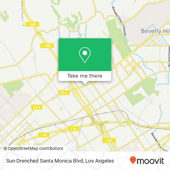 Mapa de Sun-Drenched Santa Monica Blvd