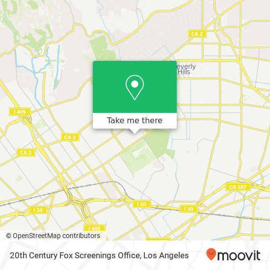 Mapa de 20th Century Fox Screenings Office