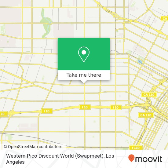 Mapa de Western-Pico Discount World (Swapmeet)