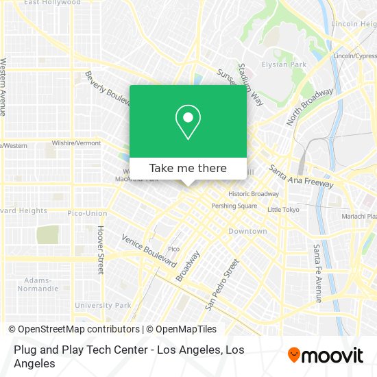 Mapa de Plug and Play Tech Center - Los Angeles