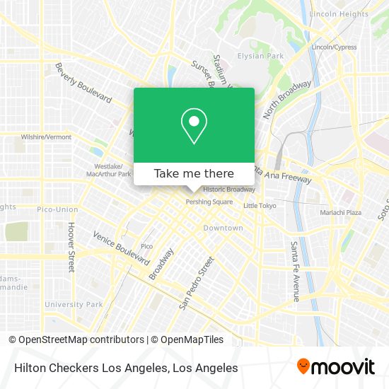 Mapa de Hilton Checkers Los Angeles