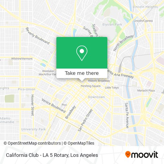 California Club - LA 5 Rotary map