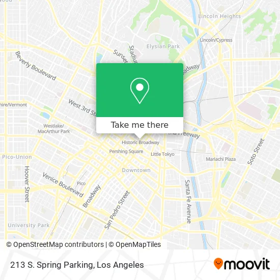 213 S. Spring Parking map