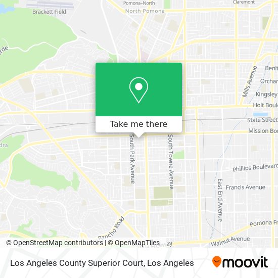 Los Angeles County Superior Court map