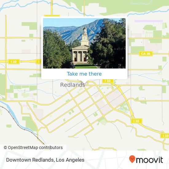 Downtown Redlands map