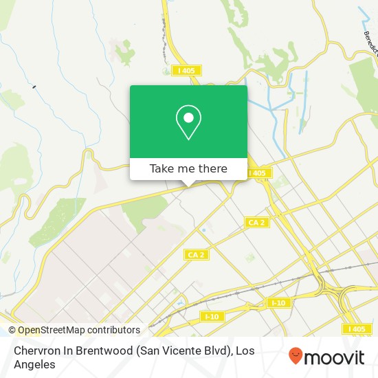 Chervron In Brentwood (San Vicente Blvd) map