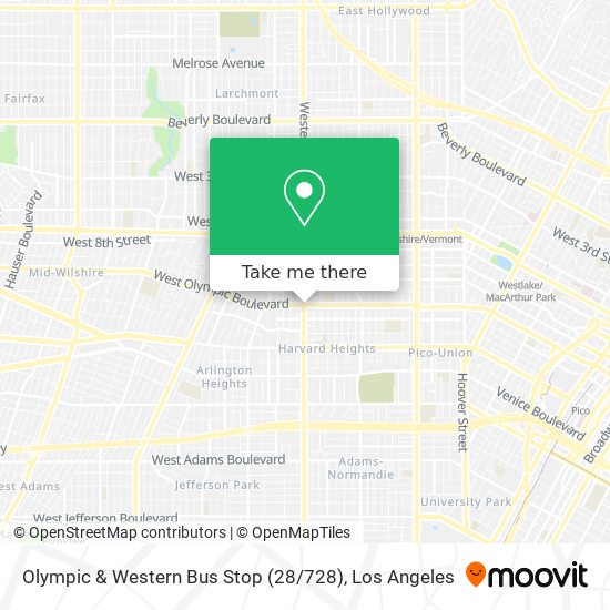 Olympic & Western Bus Stop (28 / 728) map