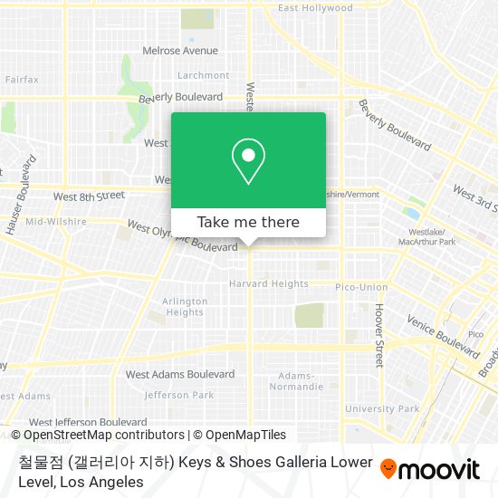 Mapa de 철물점 (갤러리아 지하) Keys & Shoes Galleria Lower Level