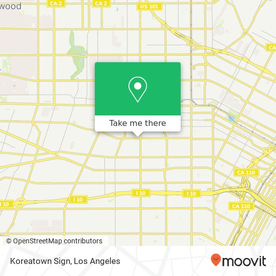 Mapa de Koreatown Sign