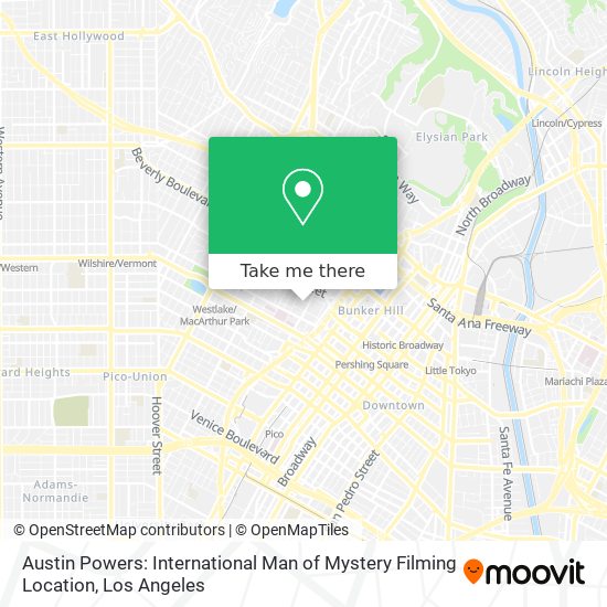 Austin Powers: International Man of Mystery Filming Location map