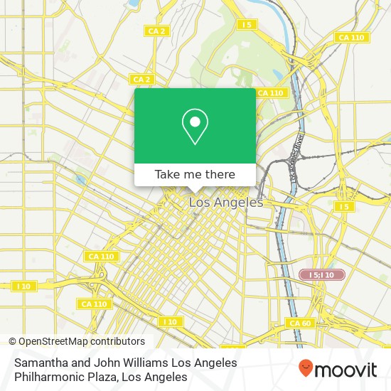 Samantha and John Williams Los Angeles Philharmonic Plaza map