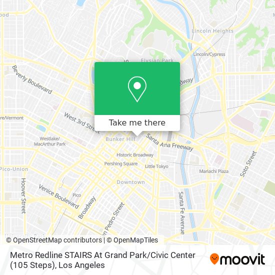 Metro Redline STAIRS At Grand Park / Civic Center (105 Steps) map