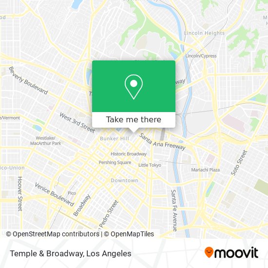 Temple & Broadway map