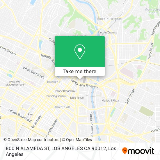 Mapa de 800 N ALAMEDA ST, LOS ANGELES CA 90012