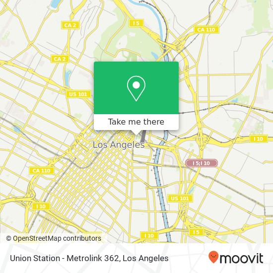 Mapa de Union Station - Metrolink 362