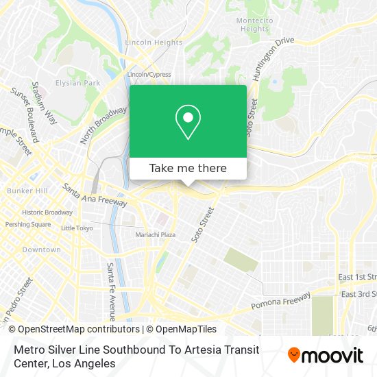 Metro Silver Line Southbound To Artesia Transit Center map