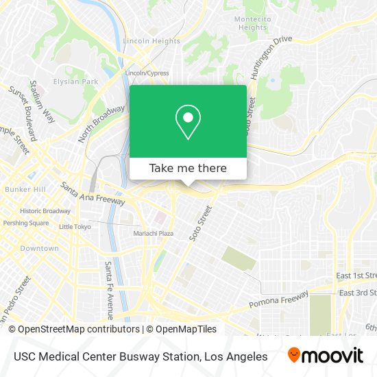 USC Medical Center Busway Station map