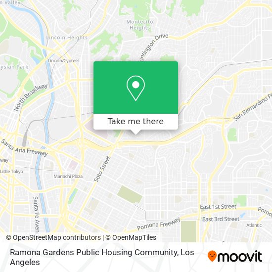 Mapa de Ramona Gardens Public Housing Community