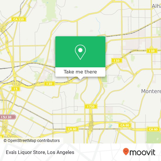 Mapa de Eva's Liquor Store