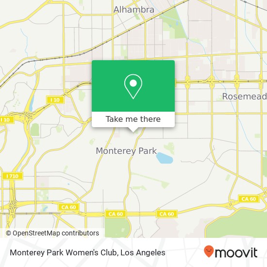 Monterey Park Women's Club map