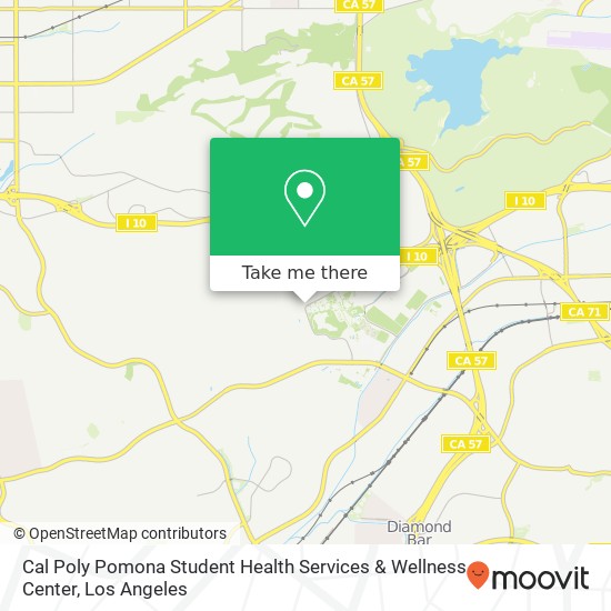Cal Poly Pomona Student Health Services & Wellness Center map