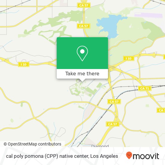 Mapa de cal poly pomona (CPP) native center