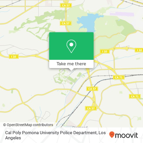 Mapa de Cal Poly Pomona University Police Department
