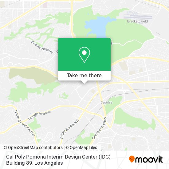 Mapa de Cal Poly Pomona Interim Design Center (IDC) Building 89