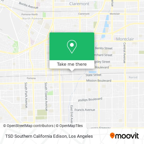 Mapa de TSD Southern California Edison